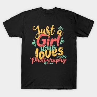 Just A Girl Who Loves Photography product for girls & womens T-Shirt